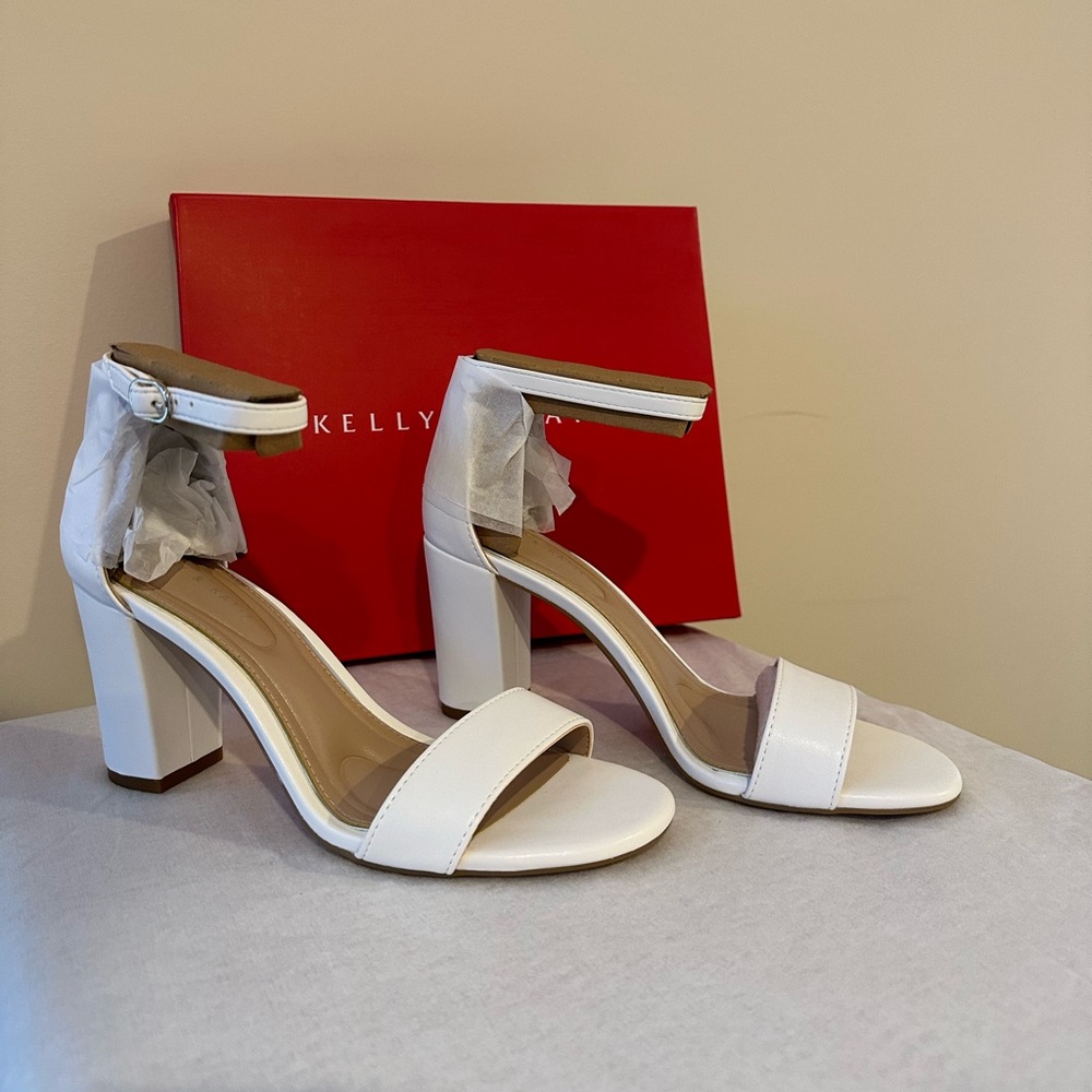 Kelly & Katie white Heels, women’s 6.5